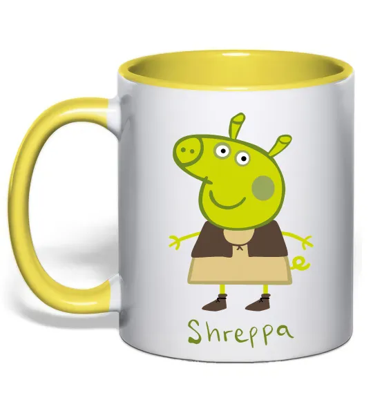 Чашка с цветной ручкой Shreppa Лимонный фото