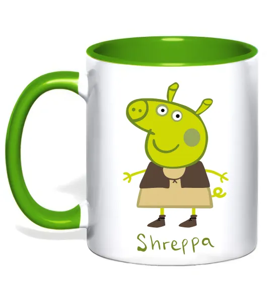 Чашка с цветной ручкой Shreppa Лаймовый фото