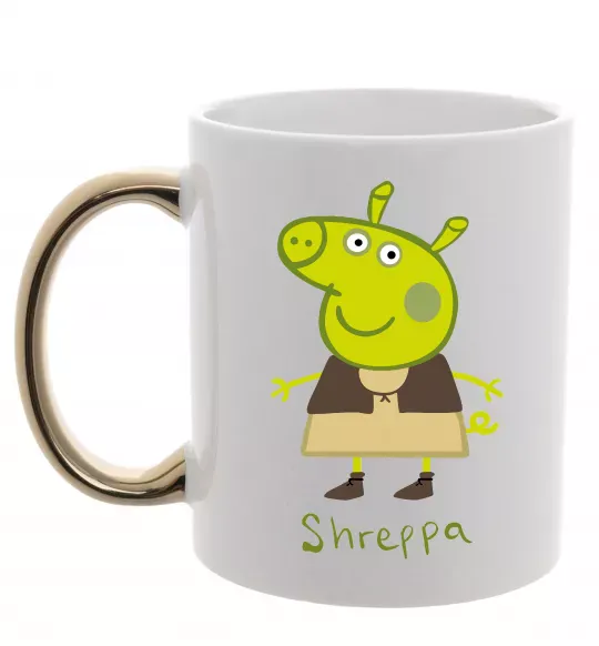 Чашка с цветной ручкой Shreppa Золото фото