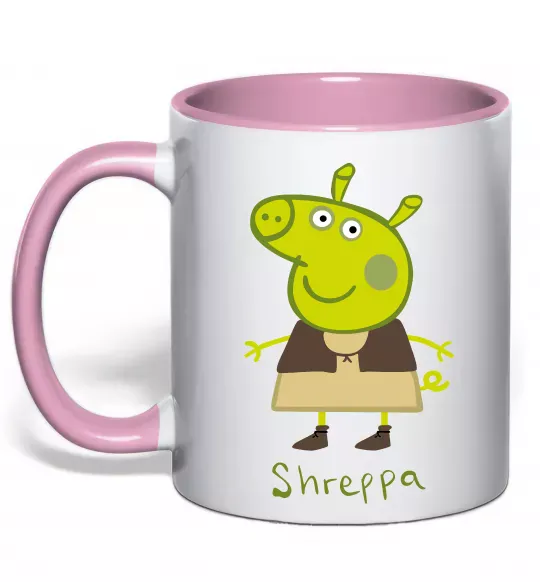 Чашка с цветной ручкой Shreppa Нежно розовый фото