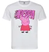 Мужская футболка Peppa вогняний напис Белый фото
