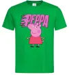 Мужская футболка Peppa вогняний напис Зеленый фото