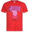 Мужская футболка Peppa вогняний напис Красный фото