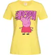 Женская футболка Peppa вогняний напис Лимонный фото