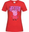 Женская футболка Peppa вогняний напис Красный фото