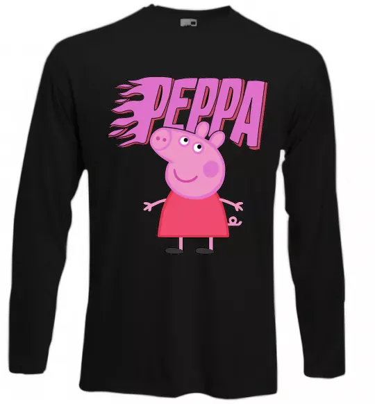 Лонгслив Peppa вогняний напис Черный фото