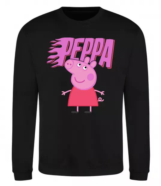 Свитшот Peppa вогняний напис Черный фото