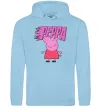 Чоловіча толстовка (худі) Peppa вогняний напис Блакитний фото