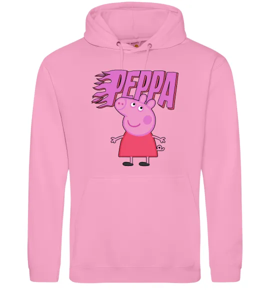 Женская толстовка (худи) Peppa вогняний напис Розовый фото