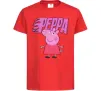 Детская футболка Peppa вогняний напис Красный фото