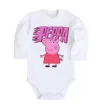Дитячий бодік Peppa вогняний напис Білий фото