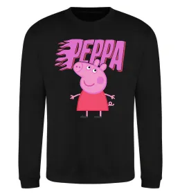 Світшот Peppa вогняний напис Чорний фото