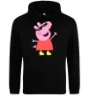 Мужская толстовка (худи) Peppa swag Черный фото