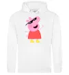 Мужская толстовка (худи) Peppa swag Белый фото