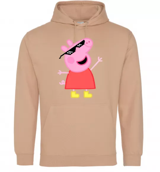 Мужская толстовка (худи) Peppa swag Песочный фото
