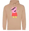 Мужская толстовка (худи) Peppa swag Песочный фото