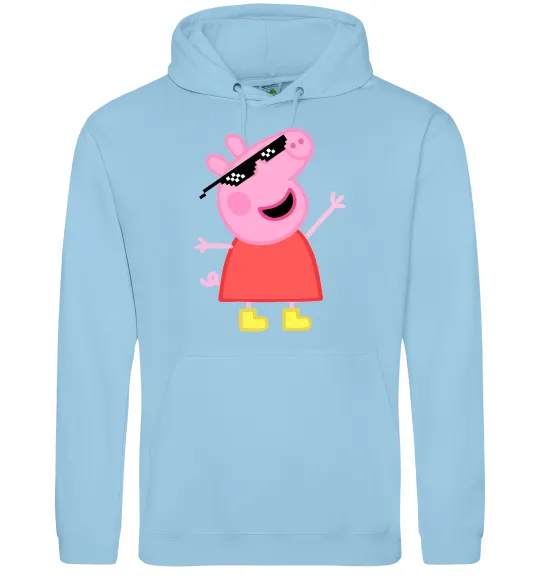 Чоловіча толстовка (худі) Peppa swag Блакитний фото