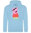 Жіноча толстовка (худі) Peppa swag Блакитний фото