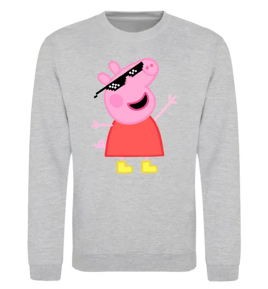 Свитшот Peppa swag Серый меланж фото