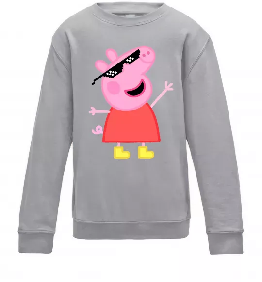 Детский Свитшот Peppa swag Серый меланж фото