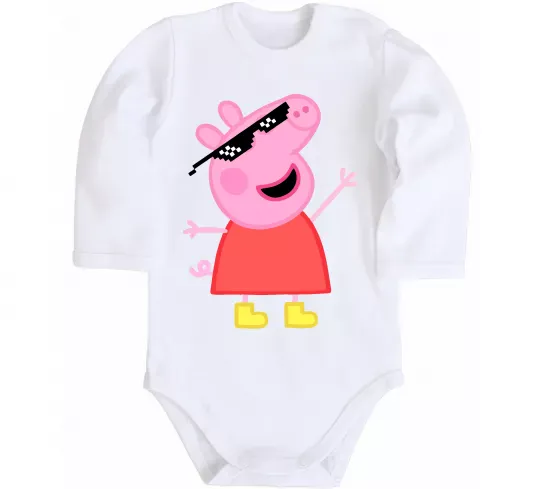 Детский боди Peppa swag Белый фото