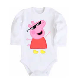 Дитячий бодік Peppa swag Білий фото