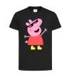 Дитяча футболка Peppa swag Чорний фото