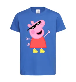 Детская футболка Peppa swag Ярко-синий фото