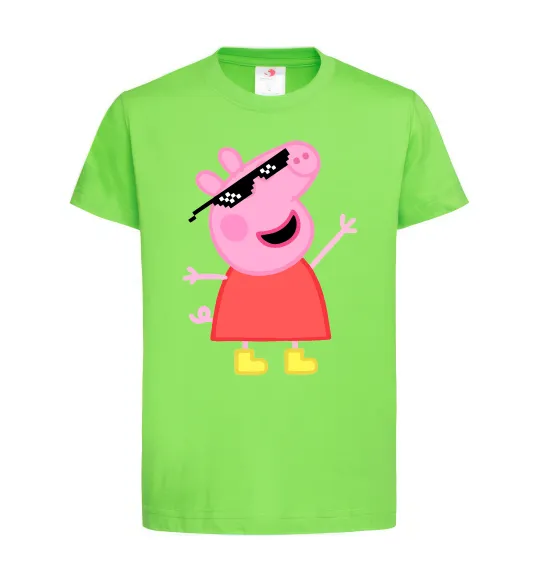 Дитяча футболка Peppa swag Лаймовий фото