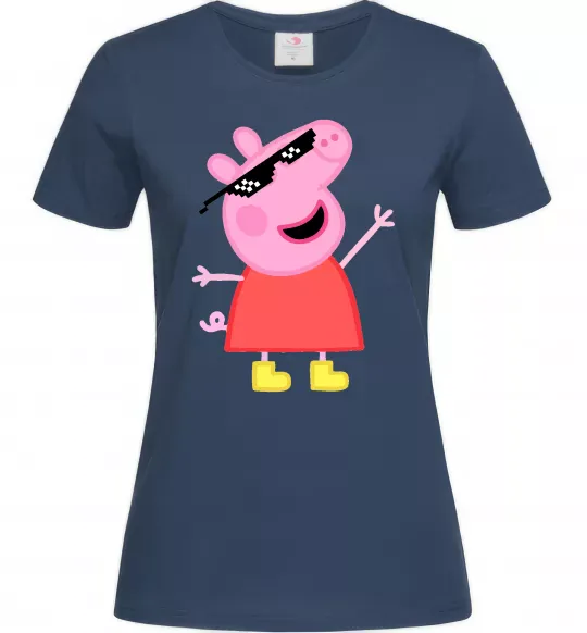 Женская футболка Peppa swag Темно-синий фото