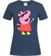 Женская футболка Peppa swag Темно-синий фото