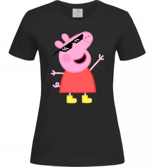 Женская футболка Peppa swag Черный фото