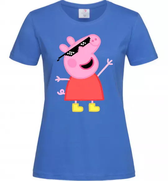 Женская футболка Peppa swag Ярко-синий фото