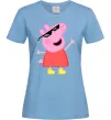 Женская футболка Peppa swag Голубой фото