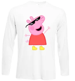 Лонгслив Beatiful mummy pig Белый фото Лонгслив Beatiful mummy pig Белый фото