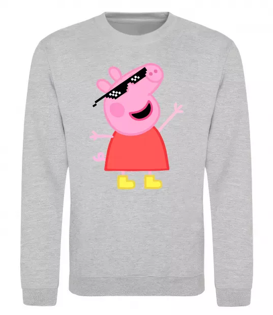 Свитшот Peppa swag Серый меланж фото
