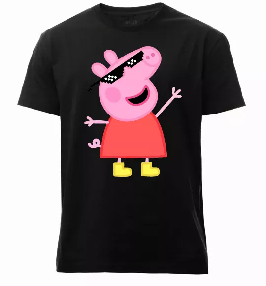 Чоловіча преміум футболка Peppa swag Чорний фото