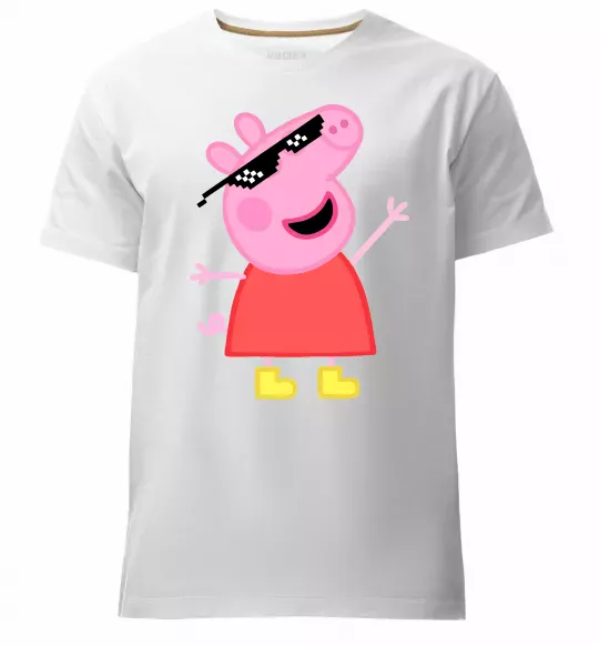 Чоловіча преміум футболка Peppa swag Білий фото