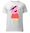Чоловіча преміум футболка Peppa swag Білий фото