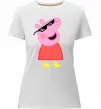 Женская премиум футболка Peppa swag Белый фото