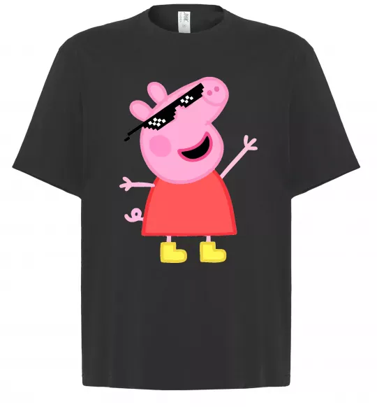 Футболка Оверсайз Peppa swag Черный фото