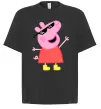 Футболка Оверсайз Peppa swag Черный фото