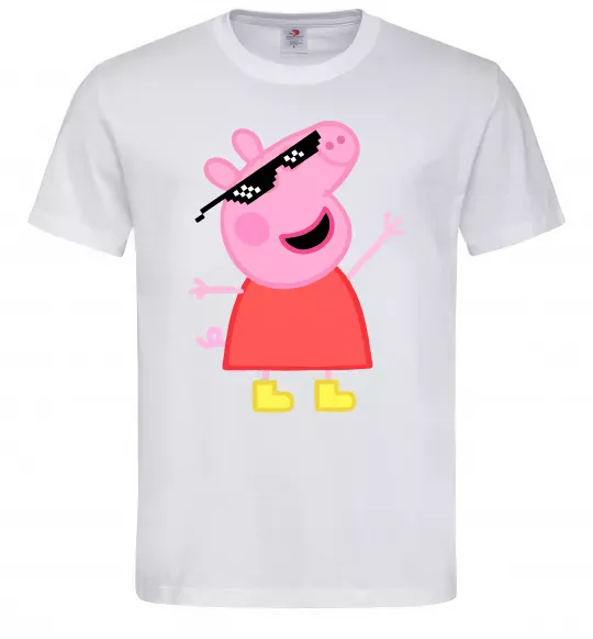 Мужская футболка Peppa swag Белый фото
