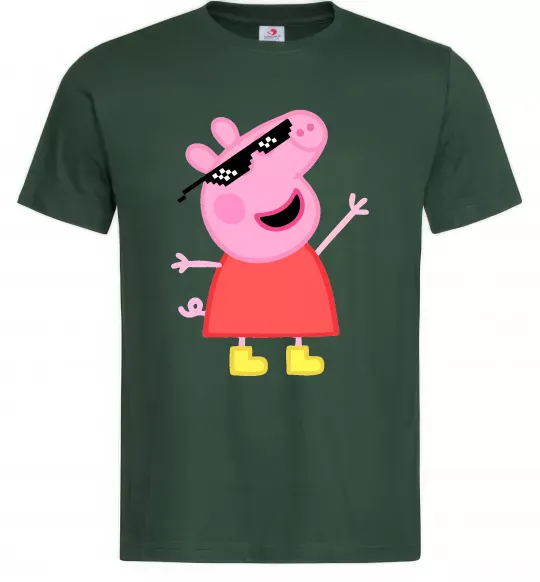 Мужская футболка Peppa swag Темно-зеленый фото