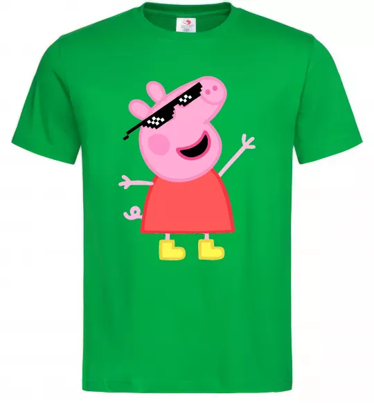 Мужская футболка Peppa swag Зеленый фото