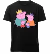 Мужская премиум футболка Peppa family Черный Мужская премиум футболка Peppa family Черный фото