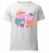 Мужская премиум футболка Peppa family Белый Мужская премиум футболка Peppa family Белый фото