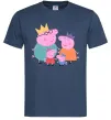 Чоловіча футболка Peppa family Темно-синій фото