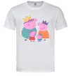 Чоловіча футболка Peppa family Білий фото