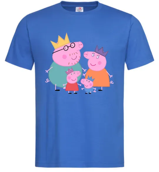 Чоловіча футболка Peppa family Яскраво-синій фото